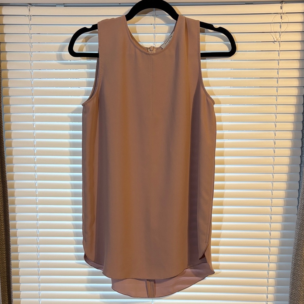 Babaton High Low Sleeveless Tank in Soft Pink